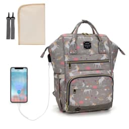 Original LEQUEEN Mommy Baby Diaper Bag Backpack For Stroller Large Capacity Waterproof Multi-pocket Animal Prints Baby Nappy Bag