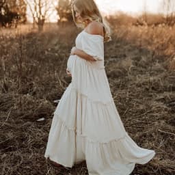 Boho Off Shoulder Maternity Photoshoot Dresses Long Maxi Strapless Dresses Long Formal Dresses Bridesmaid Dress
