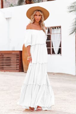 Boho Off Shoulder Maternity Photoshoot Dresses Long Maxi Strapless Dresses Long Formal Dresses Bridesmaid Dress