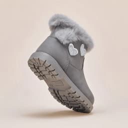 Dave Bella Winter Kids Snow Boots Children's Thicken Warmth Plush Soft Bottom Baby Girls Ankle Boots Non-slip Footwear DB4253379
