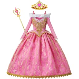 Girls Sleeping Aurora Beauty Princess Halloween Cosplay Dress Off Shoulder Kids Gift Carnival Party Fancy Ball Gown Clothing