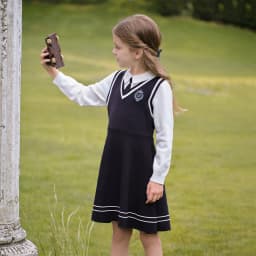 Dave Bella Children Dress Spring Autumn Long Sleeves Girls Cotton Skirts College Style Outerwear Elegant Kids Clothing DK3253682