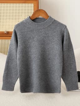Children's Wool Sweater Pullover Girls Clothes Autumn Winter Boys Thick 100% Merino Wool Knitwear Basic Baby Kids Cashmere Tops