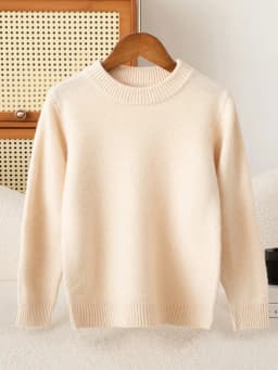 Children's Wool Sweater Pullover Girls Clothes Autumn Winter Boys Thick 100% Merino Wool Knitwear Basic Baby Kids Cashmere Tops