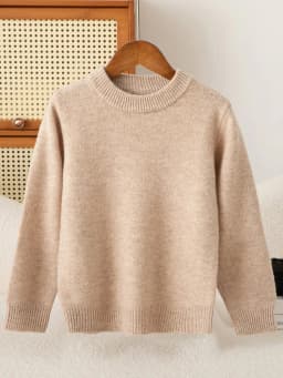 Children's Wool Sweater Pullover Girls Clothes Autumn Winter Boys Thick 100% Merino Wool Knitwear Basic Baby Kids Cashmere Tops