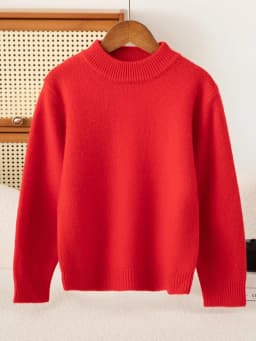 Children's Wool Sweater Pullover Girls Clothes Autumn Winter Boys Thick 100% Merino Wool Knitwear Basic Baby Kids Cashmere Tops