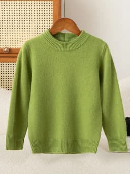Children's Wool Sweater Pullover Girls Clothes Autumn Winter Boys Thick 100% Merino Wool Knitwear Basic Baby Kids Cashmere Tops