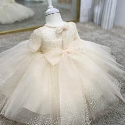 Party Dress 2024 New Kids Princess Dresses Costume Fashion Flower Girl Matching Children First Birthday Elegant Gown Outfit