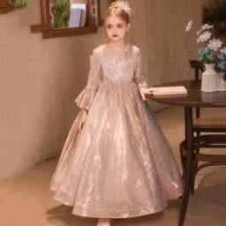 Children's Formal Dress Princess Dress Birthday Flower Girl Little Girl Host Piano Performance Outfit Spring Autumn
