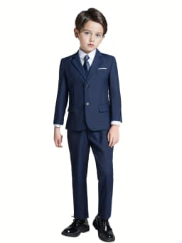 Back-to-school Season Boys Suit 5 Piece Jacket Vest Trousers Shirt Tie random Children's Suits Wedding Performance Formal