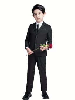 Back-to-school Season Boys Suit 5 Piece Jacket Vest Trousers Shirt Tie random Children's Suits Wedding Performance Formal