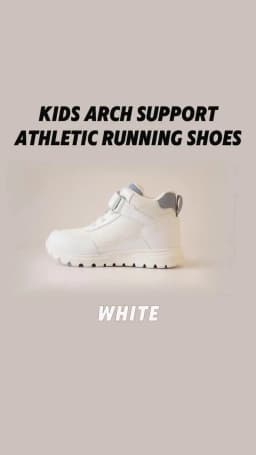 Princepard Children's Boy Sneakers High Top Ankle Support Orthopedic Kids Shoes for Girls Flat Feet with Adjustable Velcro