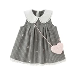 Dave Bella Children's Knitted Dress Winter Gentle Sweet Cute Striped Girl's Baby Thickening Dress Party Outdoor DB4254339