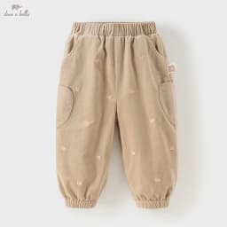 Dave Bella Children Cotton Pants Autumn Winter Girls Thicken Plush Trousers Casual Pants Warmth Outerwear Kids Clothes DB4253934
