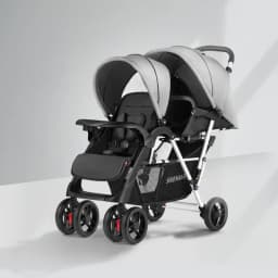 2025 New Lightweight Twin Baby Stroller Baby Stroller Can Sit, Lie, Fold, Front and Rear Seats Twin Baby Stroller