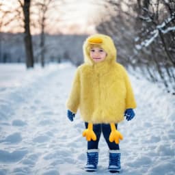 Kids Duck Costume Plush Winter Duck Coats For Kids Role Play Costume Cold Weather Outwear For Role Play Daily Life