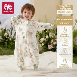 AIBEDILA Baby Sleep Sack Soft Cozy Infant Sleeping Bag Super Warm Quilted Wearable Blanket with Removable Sleeves 6M-7Y Boy/girl