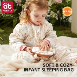 AIBEDILA Baby Sleep Sack Soft Cozy Infant Sleeping Bag Super Warm Quilted Wearable Blanket with Removable Sleeves 6M-7Y Boy/girl