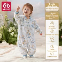 AIBEDILA Baby Sleep Sack Soft Cozy Infant Sleeping Bag Super Warm Quilted Wearable Blanket with Removable Sleeves 6M-7Y Boy/girl