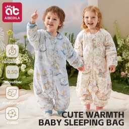 AIBEDILA Baby Sleep Sack Soft Cozy Infant Sleeping Bag Super Warm Quilted Wearable Blanket with Removable Sleeves 6M-7Y Boy/girl