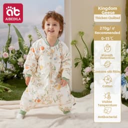 AIBEDILA Baby Sleep Sack Soft Cozy Infant Sleeping Bag Super Warm Quilted Wearable Blanket with Removable Sleeves 6M-7Y Boy/girl