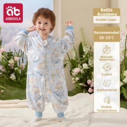 AIBEDILA Baby Sleep Sack Soft Cozy Infant Sleeping Bag Super Warm Quilted Wearable Blanket with Removable Sleeves 6M-7Y Boy/girl
