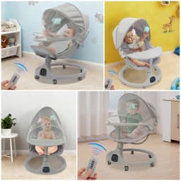 Bluetooth Baby Cradle for Toddlers Baby Strollers 20kg Load Bearing Capacity with Remote Control for Children Aged 0-18 Months