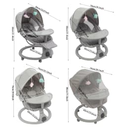 Bluetooth Baby Cradle for Toddlers Baby Strollers 20kg Load Bearing Capacity with Remote Control for Children Aged 0-18 Months