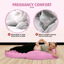 Multi functional Inflatable Maternity Bed Cushion Mattress with Hole for Pregnant Mommy Comfortable Yoga Mat Protective Portable