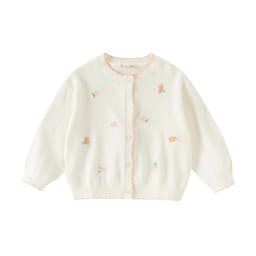 Dave Bella Girls Sweater Autumn Spring Kids Long Sleeve Sweater Cardigan Pure Cotton Baby Elegant Top Children Clothes DB1260991