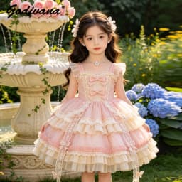 2026 New Summer Baby Girls Princess Lolita Dress Kids Sweet Pink Lace Bow Sleeveless Flower Girl Cake Dress Birthday Party Gown