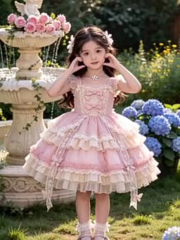 2026 New Summer Baby Girls Princess Lolita Dress Kids Sweet Pink Lace Bow Sleeveless Flower Girl Cake Dress Birthday Party Gown