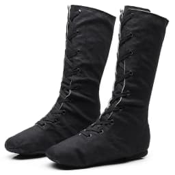 Summer children's dance shoes, extended canvas jazz dance shoes, adult high top dance shoes, girls' practice shoes, jazz boots