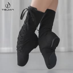Summer children's dance shoes, extended canvas jazz dance shoes, adult high top dance shoes, girls' practice shoes, jazz boots