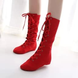 Summer children's dance shoes, extended canvas jazz dance shoes, adult high top dance shoes, girls' practice shoes, jazz boots