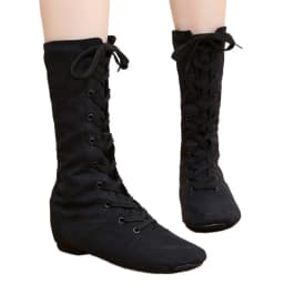 Summer children's dance shoes, extended canvas jazz dance shoes, adult high top dance shoes, girls' practice shoes, jazz boots