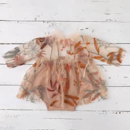 Newborn Girl Photography Dress Embroidered Floral Tulle Outfit Newborn Photo Shoot Dress Boho Newborn Photoshoot Outfits