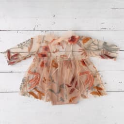 Newborn Girl Photography Dress Embroidered Floral Tulle Outfit Newborn Photo Shoot Dress Boho Newborn Photoshoot Outfits