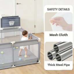 Baby Square Playpen Toddler Security Zone Barrier Infant Activity Barriers Playground Kids Ball Pit Playpen Baby Safety Fence