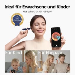 Upgraded ear wax removal kit with camera and light. Wireless flexible otoscope & visual tweezers, painless and portable for ear cleaning.