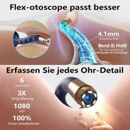 Upgraded ear wax removal kit with camera and light. Wireless flexible otoscope & visual tweezers, painless and portable for ear cleaning.