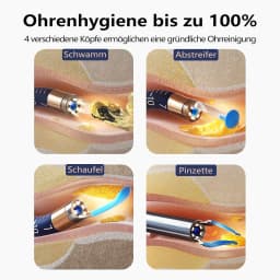 Upgraded ear wax removal kit with camera and light. Wireless flexible otoscope & visual tweezers, painless and portable for ear cleaning.