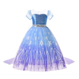 Muababy Frozen Sisters Crystal Tulle Dress for Girls Elsa & Anna Costume Holiday Birthday Carnival Pageant Outfit 2-8Y