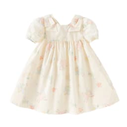 Dave Bella Girl Print Dress Summer Children Clothes Pure Cotton Short Sleeve Elegant Charm Baby Sweet Dresses Casual DB2262382