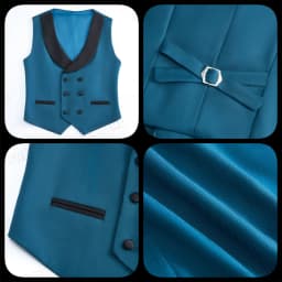 Fast Delivery Kids Formal Suit 4 Piece Including Jacket Vest Pants Bowtie Flower Boy Wedding Prom Dinner (Size 3 - 14) Tuxedo