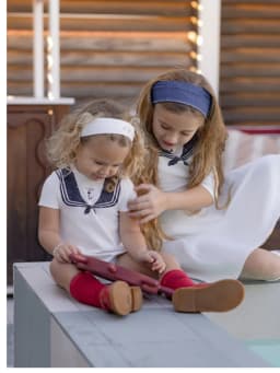 AP SS26 Nautical jersey cotton collection summer boys girls fashion casual clothing dress set shirt