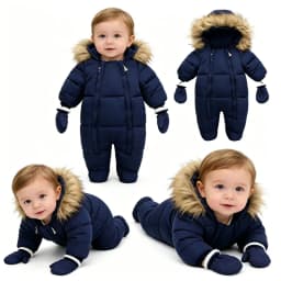 Winter Newborn Baby Girl Clothes Thicken Baby Romper With Gloves Warm Baby Jumpsuit Hooded Plus Velvet Children's Clothing 0-18M