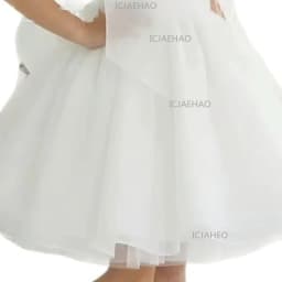 2026 Kids Birthday Party Performance Host Big Bow Pageant Gown Wedding Tutu White Princess Dress Children Girls Elegant Costume