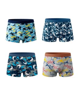 ZEKSAF Kids Sports Boxer Underpants 16 Pack Cotton Soft and Breathable Boys Underwear Size 4-13