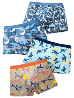 ZEKSAF Kids Sports Boxer Underpants 16 Pack Cotton Soft and Breathable Boys Underwear Size 4-13